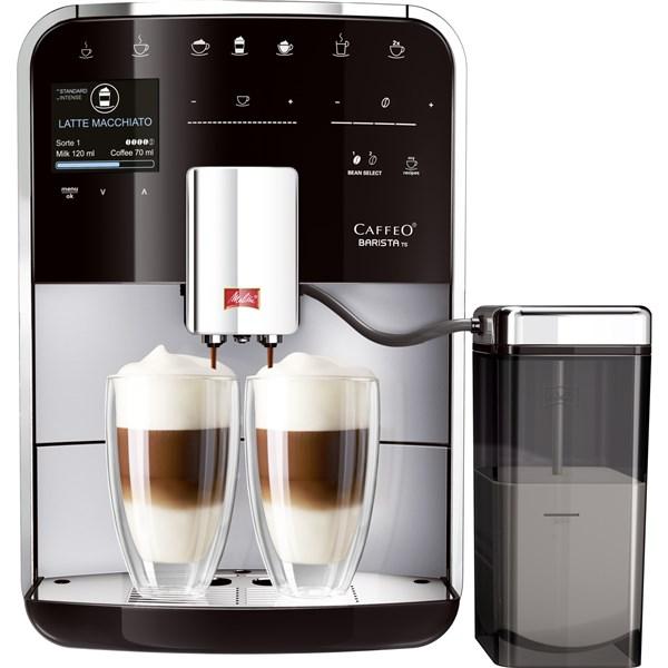 Espresso Melitta Barista TS Smart Stříbrné strieborn… Plně automatický kávovar, ovládání funkcí kávovaru chytrým mobilním telefonem, vyjímatelný mlé