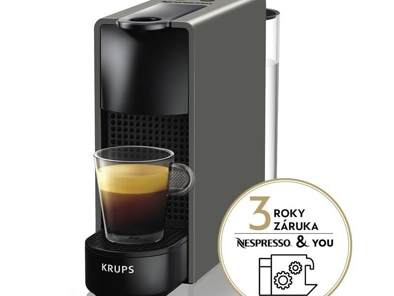 Espresso Krups Nespresso Essenza mini XN110B10… Kávovar na kapsle tlak 19bar, rychlé nahřátí již za 25 s.