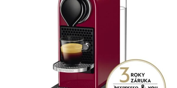 Espresso Krups Nespresso Citiz XN741510 červen… Kompaktní kapslový kávovar, flexibilníě skládací odkapávač pro přípravu kávy do vyšší sklenice.