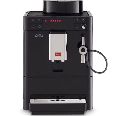 Espresso Melitta Passione Černé čierne… Plně automatický kávovar s funkcí Systém nejlepšího aroma, integrovaný prvek Auto-Cappuccinatore.