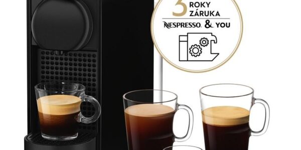 Espresso Krups Nespresso Essenza Plus XN510810 čierne… Kávovar na kapsle tlak 19bar, 4 programovatelné volby kávy, automatické vypnutí.
