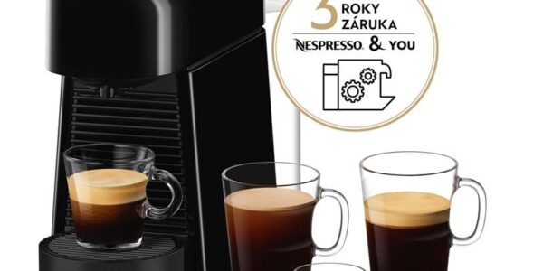 Espresso DeLonghi Nespresso Essenza Plus EN200.B čierne… Kávovar na kapsle, tlak 19bar, rychlé nahřátí již za 25 s.