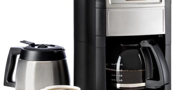 Kávovar Klarstein Aromatica II Duo strieborn… LCD displej, mlýnek na zrnkovou kávu, časovač, filtr podle vlastního výběru: možné použití s papírovým