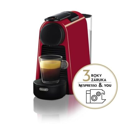 Espresso DeLonghi Nespresso Essenza Mini EN85.R červen… Kávovar na kapsle tlak 19bar, připraven k použití za 25 vteřin, funkce FLOW STOP: automatick