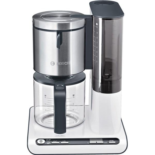 Kávovar Bosch Styline TKA8631 biely/nerez (435192… 10 šálků, příkon 1160 W, funkce drip stop, regulace a udržování teploty, systém pro optimální aro