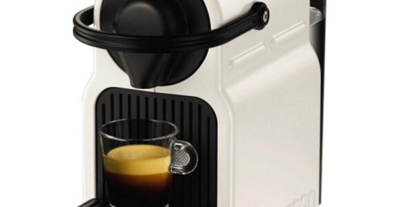 Espresso Krups Nespresso Inissia XN1001 biele… Kávovar na kapsle tlak 19bar, rychlé nahřátí již za 25 s, flow stop systém – automatické dávkování ná