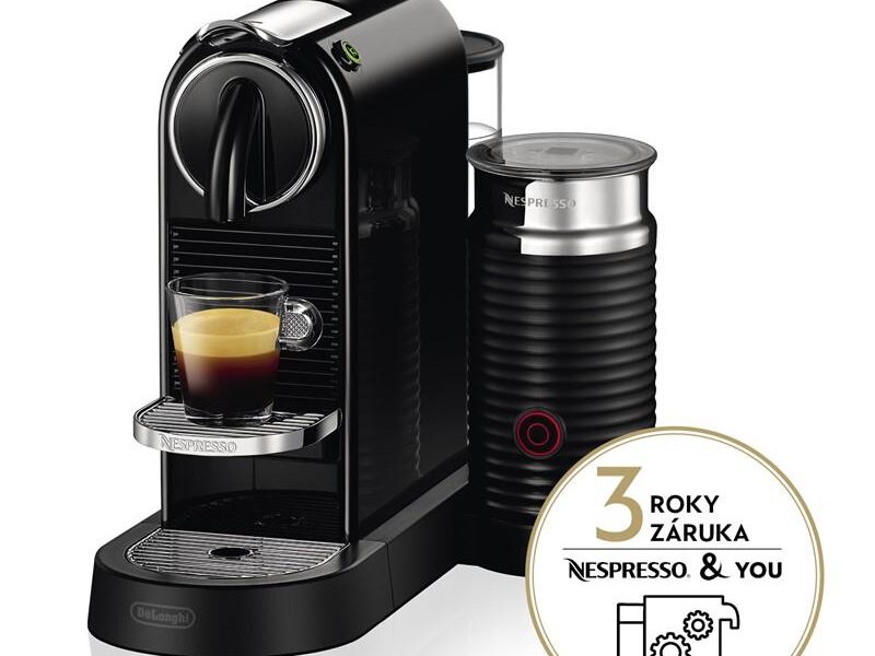 Espresso DeLonghi Nespresso CitiZ&Milk EN267.BAE čierne… Kávovar na kapsle tlak 19bar, rychlé nahřátí již za 25 s, integrované Aeroccino na přípravu