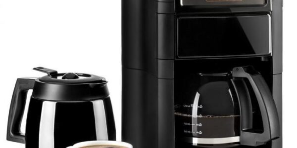 Kávovar Klarstein Aromatica II Duo čierny… LCD displej, mlýnek na zrnkovou kávu, časovač, filtr podle vlastního výběru: možné použití s papírovými f