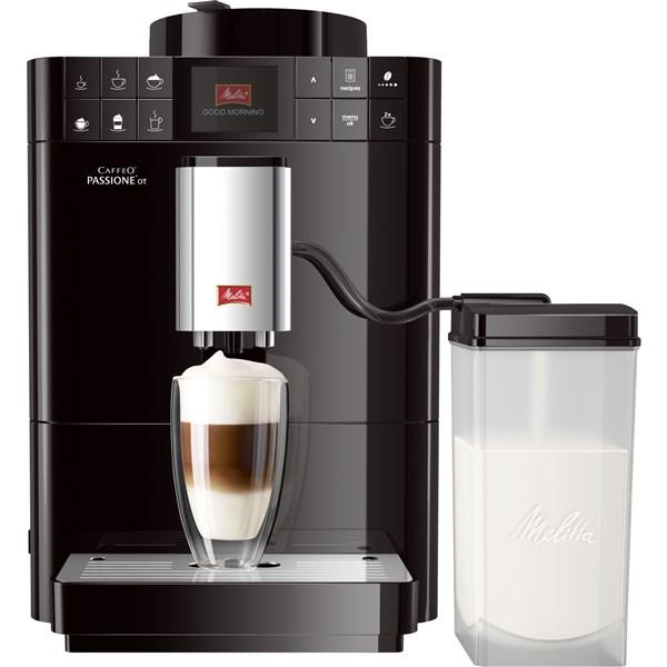 Espresso Melitta Passione One Touch Černé čierne… Plně automatický kávovar, vyjímatelný mléčný systém s externí nádobou na mléko, barevný TFT disple
