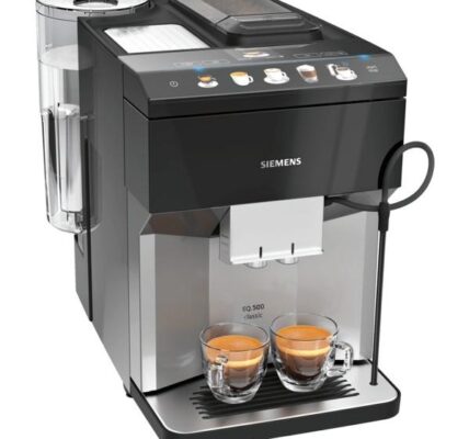 Espresso Siemens EQ.500 Classic Tp507rx4  čierne/nerez… 15 bar, iAroma System, displej coffeeSelect, autoMilk Clean, oneTouch DoubleCup, keramický m