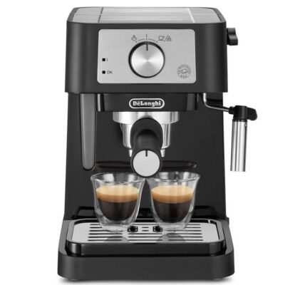 Espresso DeLonghi Stilosa EC 260.BK čierne… Tlak 15 barů, sítka na 1 nebo 2 šálky a E.S.E. Pody, nerezová tryska na pěnění mléka.