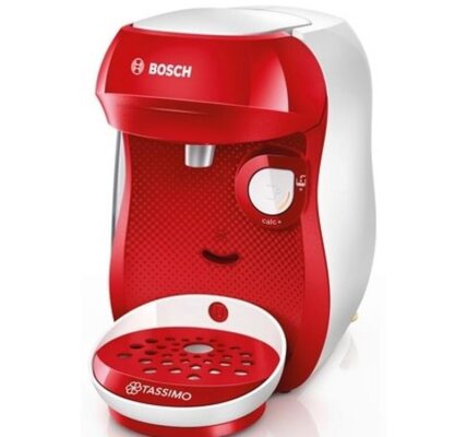 Espresso Bosch Tassimo Happy TAS1006 biele/červen… Plnoautomatická příprava stiskem jednoho tlačítka, technologie INTELLIBREW™, výškově nastavitelný