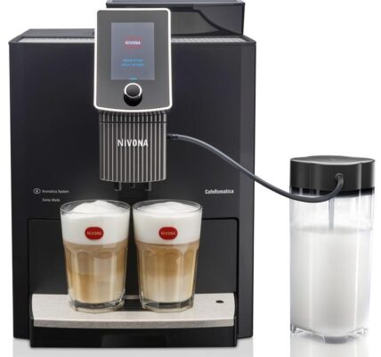 Espresso Nivona CafeRomatica 1030 čierne… Tlak 15 bar, TFT barevný displej s dotykovou obrazovkou, integrované bluetooth, extra velký zásobník na zr