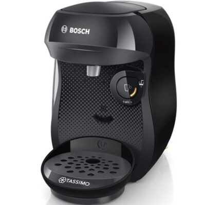 Espresso Bosch Tassimo Happy TAS1002 čierne… Plnoautomatická příprava stiskem jednoho tlačítka, technologie INTELLIBREW™, výškově nastavitelný a vyj