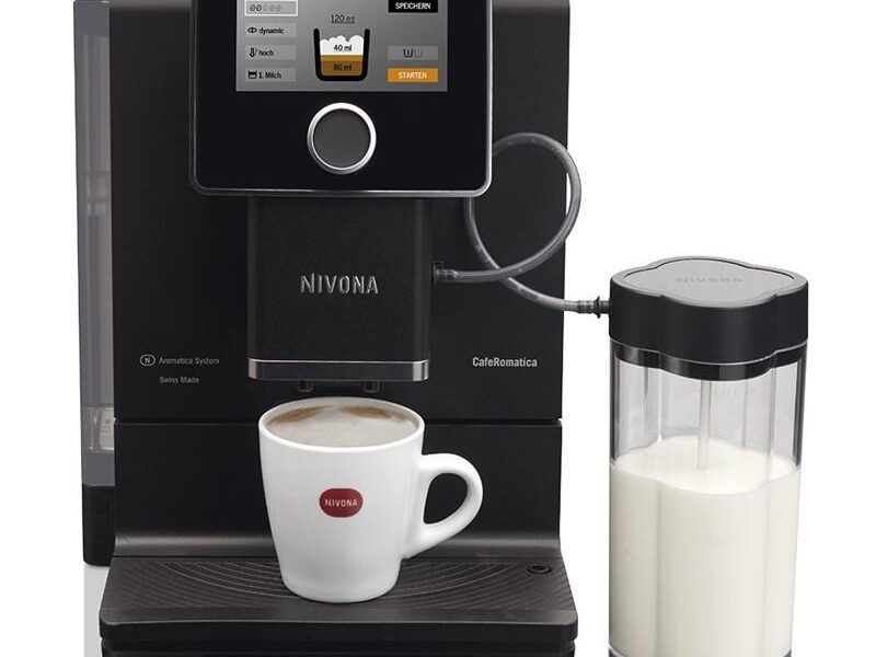 Espresso Nivona CafeRomatica 960 čierne… Tlak 15 bar, velký dotykový 5“ displej, Aroma Balance Systém, tichý mlýnek, integrované bluetooth pro poho