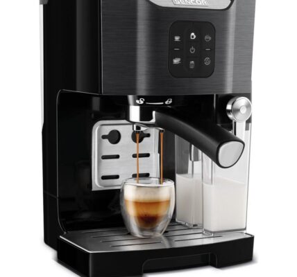 Espresso Sencor SES 4040BK čierne… 20 barů, odnímatelná 1,4 l nádržka na vodu, příkon 1 450 W.