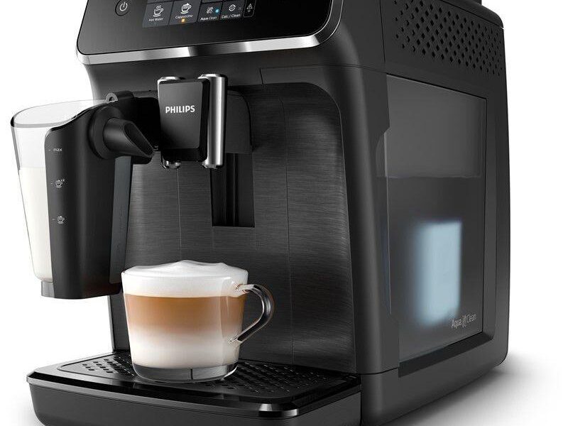 Espresso Philips EP2230/10 čierne… 3 druhy kávových nápojů včetně cappuccina jedním stisknutím tlačítka; možnost mleté kávy; možnost přípravy 2 šálk