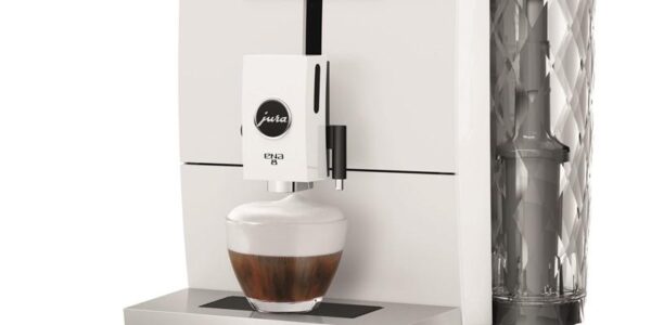 Espresso Jura ENA8 Touch Full Nordic White… 10 druhů nápojů, kompaktní rozměry, mlýnek Aroma G3, provedení Nordic White.