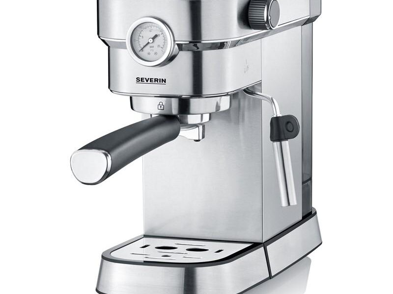 Espresso Severin KA 5995 strieborn… Pákové espresso s tlakem 15 bar a integrovaným tlakoměrem.