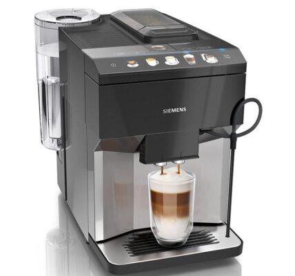 Espresso Siemens EQ.500 Classic TP503R04… Tlak čerpadla 15 bar, iAroma System, displej coffeeSelect, autoMilk Clean, keramický mlýnek.