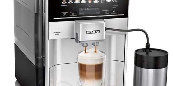 Espresso Siemens EQ.6 plus Te653m11rw strieborn… Tlak 15 bar, iAroma System, aromaDouble Shot, barevný displej coffeeSelect, keramický mlýnek, 2 šál