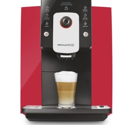 Espresso Philco Phem 1006 čierne/červen… Tlak 19 barů, mimořádně tichý přístroj, výběr z 6 druhů nápojů, ocelový mlýnek, funkce předspaření, osvětle