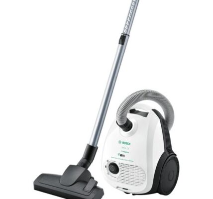 Podlahový vysávač Bosch ProHygienic Bgb2hyg1 biely… Příkon 600 W, filtr ULPA15, obj. sáčku 3,5 l, hubice na spáry a čalounění, akční rádius 8m, hluč