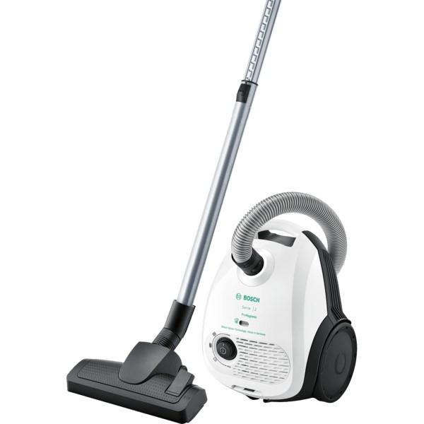 Podlahový vysávač Bosch ProHygienic Bgb2hyg1 biely… Příkon 600 W, filtr ULPA15, obj. sáčku 3,5 l, hubice na spáry a čalounění, akční rádius 8m, hluč