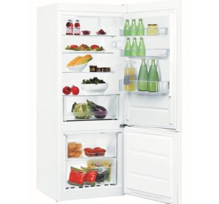 Kombinácia chladničky s mrazničkou Indesit LR6 S2 W biela… Lednice Indesit v en. třídě A++ s hlučností 38 dB. Výška 156 cm, objem chladničky 196 l/