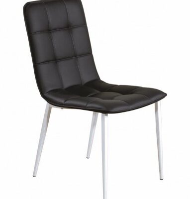Jedálenská stolička K191 (eko koža biela/čierna) – II. akosť