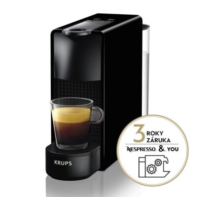 Espresso Krups Nespresso Essenza mini XN110810… Kávovar na kapsle tlak 19bar, rychlé nahřátí již za 25 s.