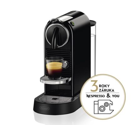 Espresso DeLonghi Nespresso Citiz EN167.B čierne… Kávovar na kapsle tlak 19bar, rychlé nahřátí již za 25 s, automatické a programovatelné množství k