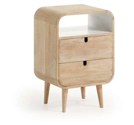 Nočný stolík z mangového dreva s 2 zásuvkami La Forma Gerald, 40 × 30 cm