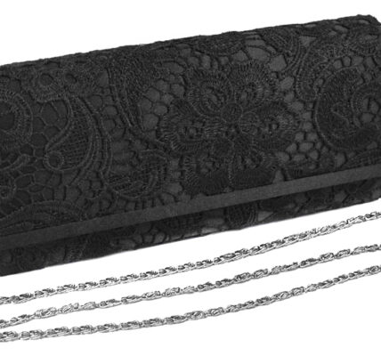 Barolo Elegantná čierna listová kabelka 1634