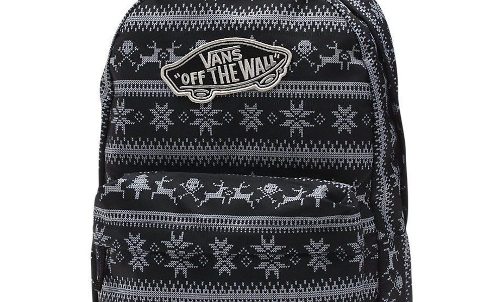 VANS Dámský batoh REALM BACKPACK HOLIDAY BLACK V00NZ0KQL 22 l