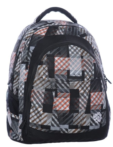 Bagmaster Studentský batoh DIGITAL 0215 C BLACK/BROWN/WHITE 24 l