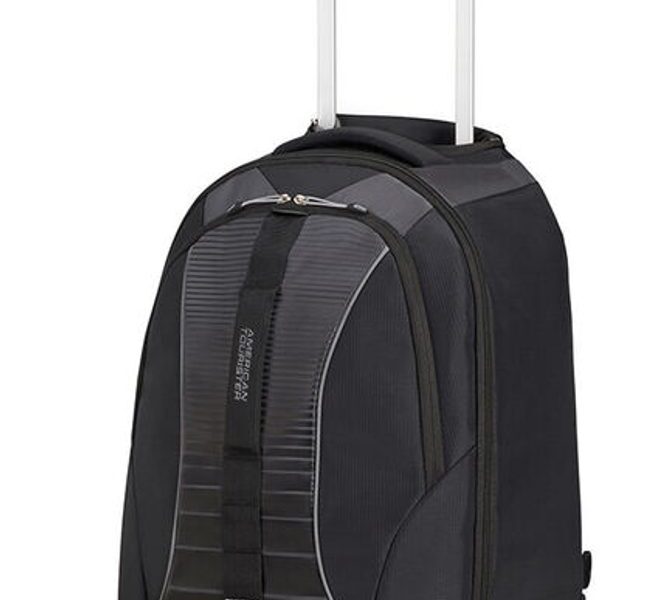 American Tourister Batoh na kolečkách 15,6“ Fast Route Sporty 38,5 l – černo-šedá