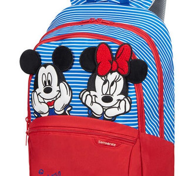 Samsonite Dětský batoh Disney Ultimate 2.0 M Disney Stripes 16 l – modrá