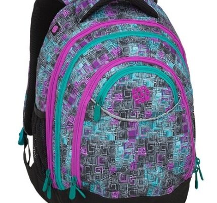 Bagmaster Studentský batoh ENERGY 9 C VIOLET/GREEN/GRAY 23 l