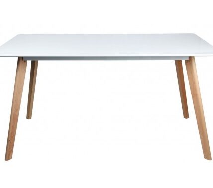 Jedálenský stôl Larsson 150×90 cm, biely