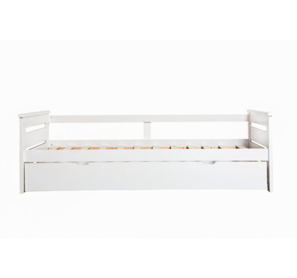 Biela detská posteľ s výsuvným lôžkom Marckeric Perle, 90 x 190 cm