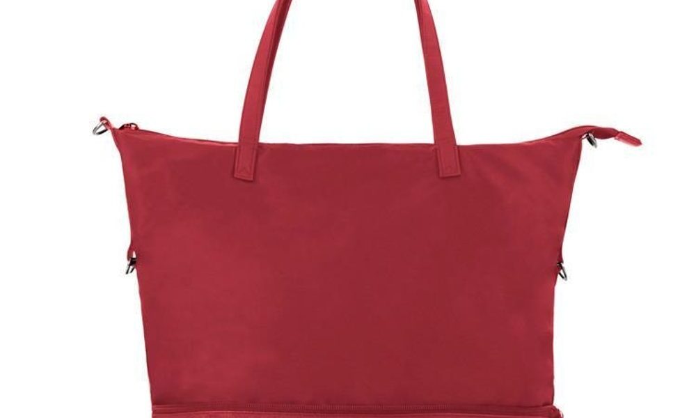 Heys Dámská skládací cestovní taška HiLite Zip Packaway Tote Red/Grey