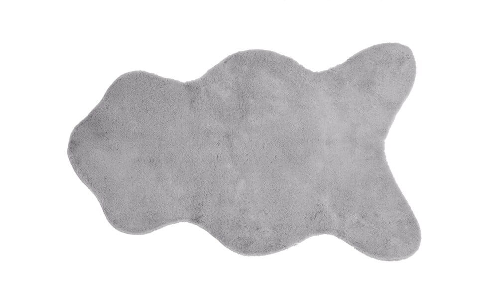 Sivá umelá kožušina Tiseco Home Studio Rabbit, 60 × 90 cm