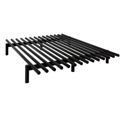 Čierny rám postele z borovicového dreva Karup Design Pace Black, 140 × 200 cm