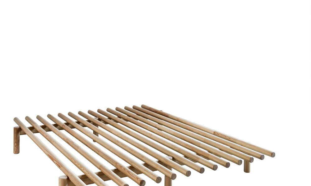 Rám postele z borovicového dreva Karup Design Pace Natural, 140 × 200 cm