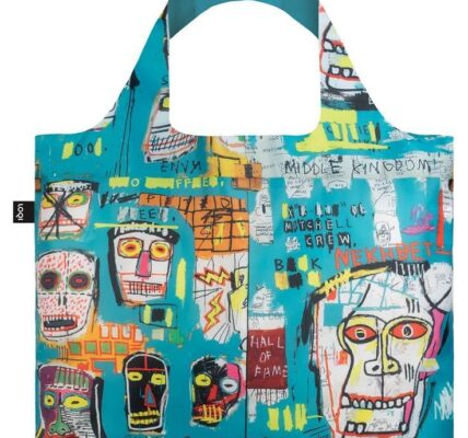 Nákupná taška LOQI Museum, Basquiat – Skull