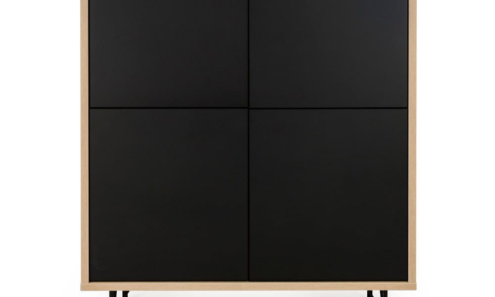 Čierna skriňa Tenzo Flow, 111 x 137 cm