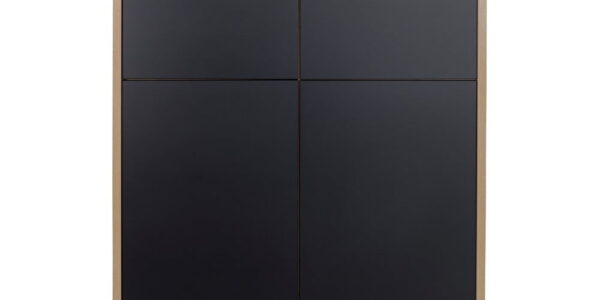 Čierna skriňa Tenzo Flow, 111 x 153 cm