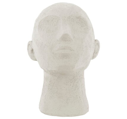 Slonovinovobiela dekoratívna soška PT LIVING Face Art, výška 22,8 cm