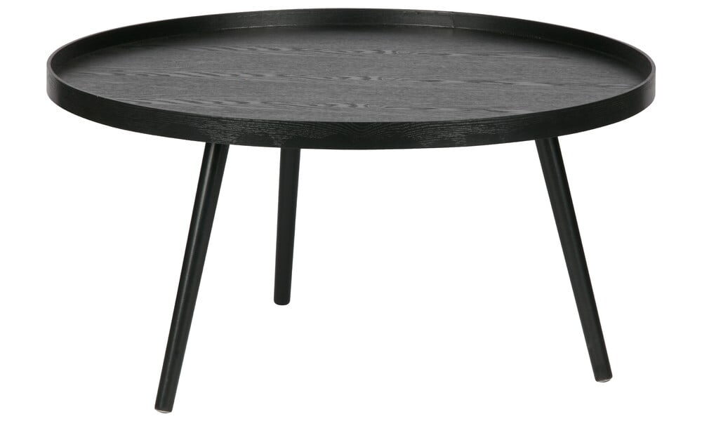Čierny konferenčný stolík WOOOD Mesa, ø 78 cm